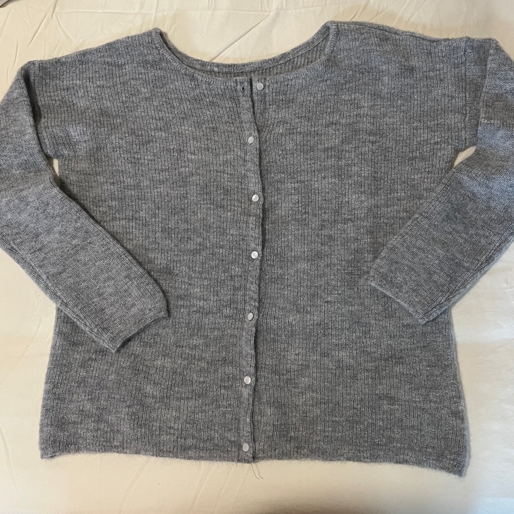 Sezane Gray Mohair cardigan size XXS